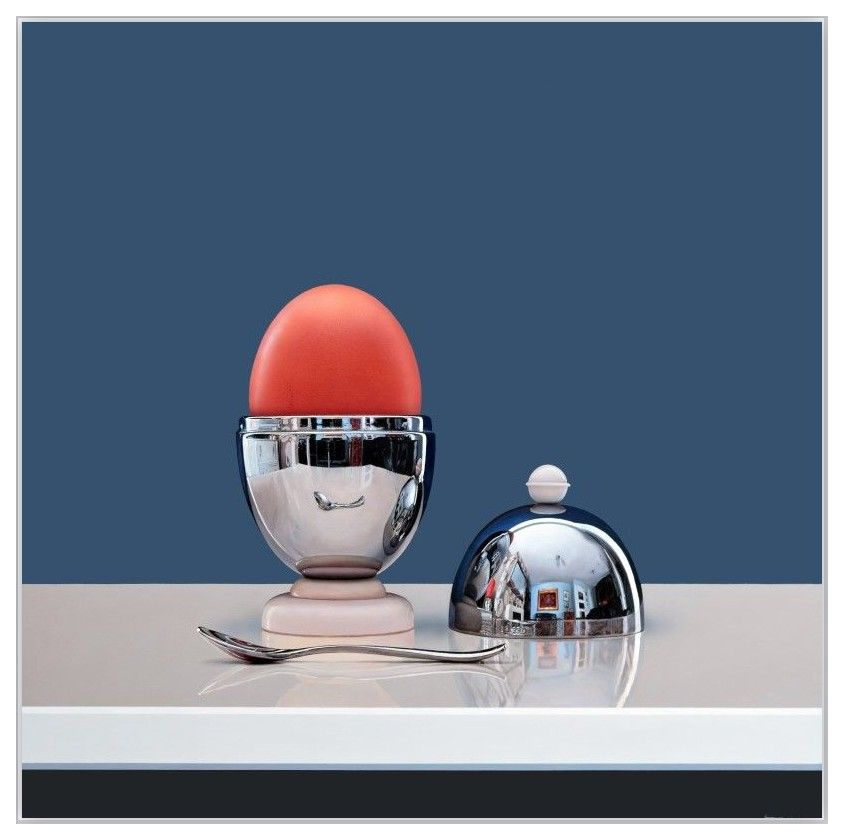 Chrome Egg Cup and Lid II